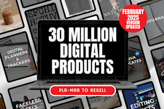30m digital product bundle for resale and passive income
