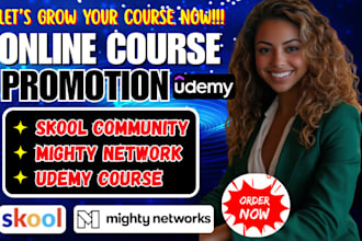 skool community online course promotion skool setup mighty network udemy course