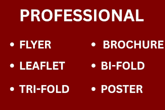 design a professional brochure, flyer, leaflet, or poster for your business