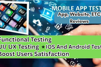 test and review your website, android game, app