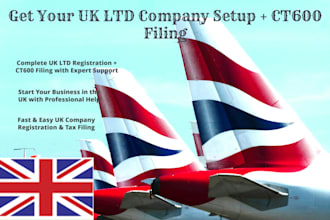 complete your UK ltd company registration and ct600 for hmrc