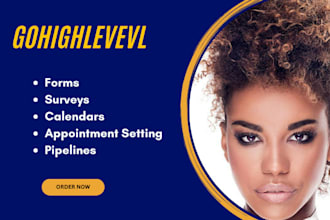 setup gohighlevel forms, survey, calendar, appointment setting, pipelines, deals