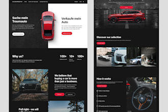 design car dealer website, auction website, car rental website, car tracking web