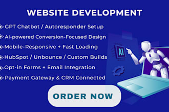 custom website development ai powered hubspot landing page for saas tech