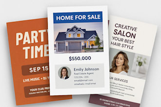 design event flyers posters design real estate flyer brochure USA business flyer