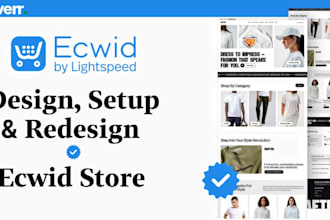 design setup and redesign your ecwid or shopify ecommerce store product listing