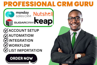 setup nutshell crm sugar crm keap automation monday crm salesforce workflow va