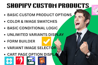 setup shopify custom products globo infinite  king variant easify hulk drodl dpo