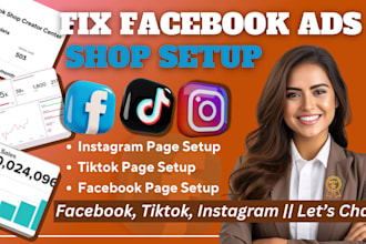fix facebook, instagram, tiktok ads, or tt, fb, ig shop and page