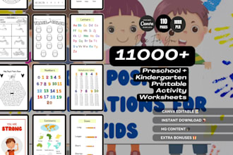 bundle of coloring books , worksheets,  activities , tracing for kids