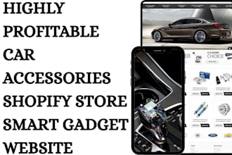 design luxury car accessories shopify store smart gadgets shopify store