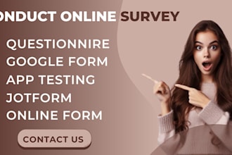 conduct online survey jotform, google form, provide up to 1000 respondents