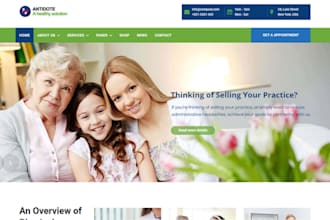 design home care shopify store elderly care home health service nursing