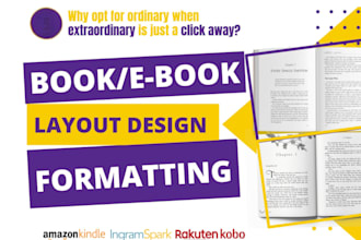 create stunning book and ebook formatting for amazon KDP, ingram spark