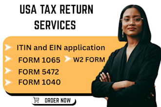 do usa tax return, form 1120, 1020, 5472, 1040, 1040nr, itin, ein