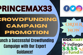 do kickstarter, gofundme, indiegogo crowdfunding fundraising campaign promotion