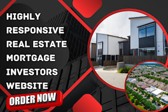 design real estate mortgage investors website with wordpress squarespace godaddy