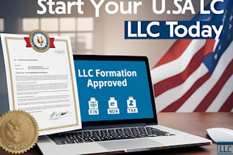 register your USA llc with ein nda and  file tax form 5472 1040 ss4 form