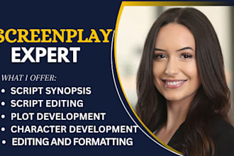 write captivating movie script screenplay and screenwriting for your plot
