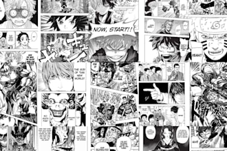 draw anime manga page comic strip manga panel storyboard comic book art