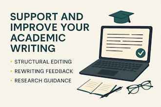support and improve your academic writing with research and editing