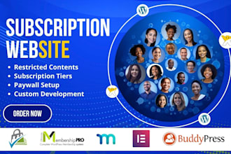 create unique subscription and membership website on wordpress and wix