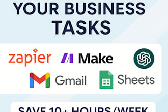 automate your business tasks using zapier, make, and ai