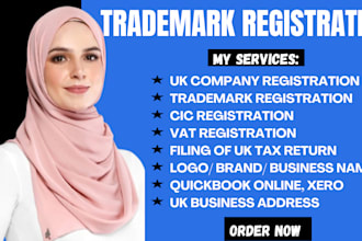 do UK company registration vat cic registration and UK trademark registration