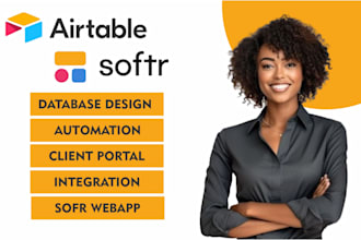 do airtable database design airtable automation softr website client portal