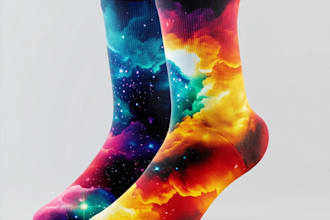 draw modern and unique custom socks