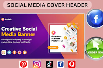 design a professional youtube banner twitter header facebook cover social banner