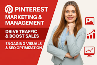 do pinterest marketing and management with setup, optimization, shop and seo