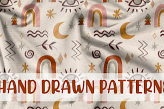 make a squiggle and a boho pattern for your business