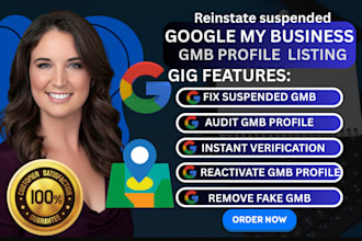 google my business suspension appeal reinstate, listing optimization