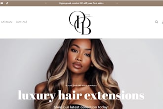 design hair extension shopify store, hair extension store hair extension