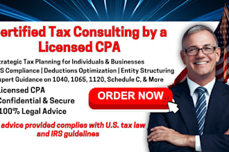 be your accountant, tax consultant, financial advisor for your business plan