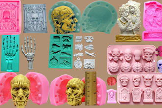 do custom 3d silicon mold plastic injection mold for print stl file