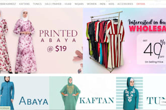 design abaya ecommerce website arabic wear store hijab dropshipping muslim wear