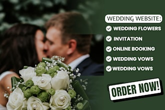do wedding website, invitation, online booking and speech