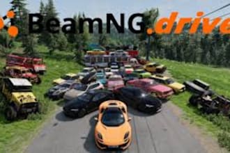 create beamng drive video, beamng cars, beamng track and assetto track
