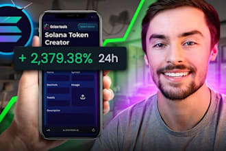 create solana tax token 2022, meme coin, staking website with smart contract