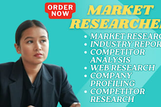 perform market research, industry report, company profiling