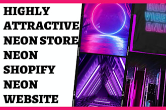 build a neon store neon led light shopify neon website neon dropshipping store