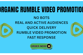 organic viral rumble video promotion, channel video, rumble