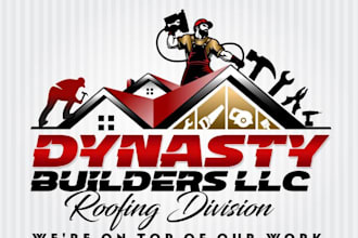 design awesome home repair roofing handyman logo