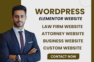 design a law firm, attorney, lawyer, or notary website using wordpress
