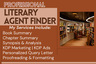find and pitch top literary agent, write book proposal, synopsis, query letter