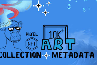 design or create 3d nft art collection, pixel art with metadata