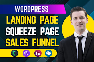 create responsive wordpress landing page design, squeeze or sales page