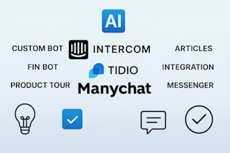 setup intercom chatbot intercom fin product tour ai livechat integration api